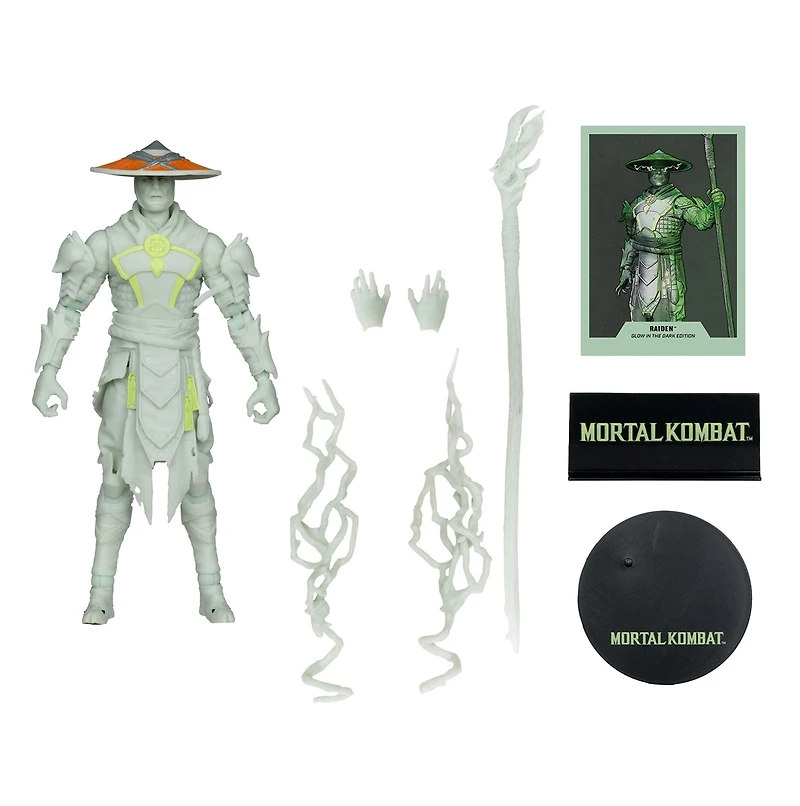 Mortal Kombat Raiden Glow In The Dark Edition Gold Label 7-Inch Action Figure 