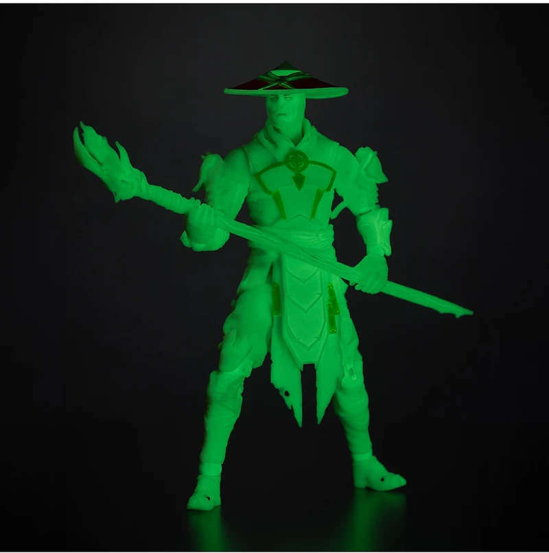 Mortal Kombat Raiden Glow In The Dark Edition Gold Label 7-Inch Action Figure 