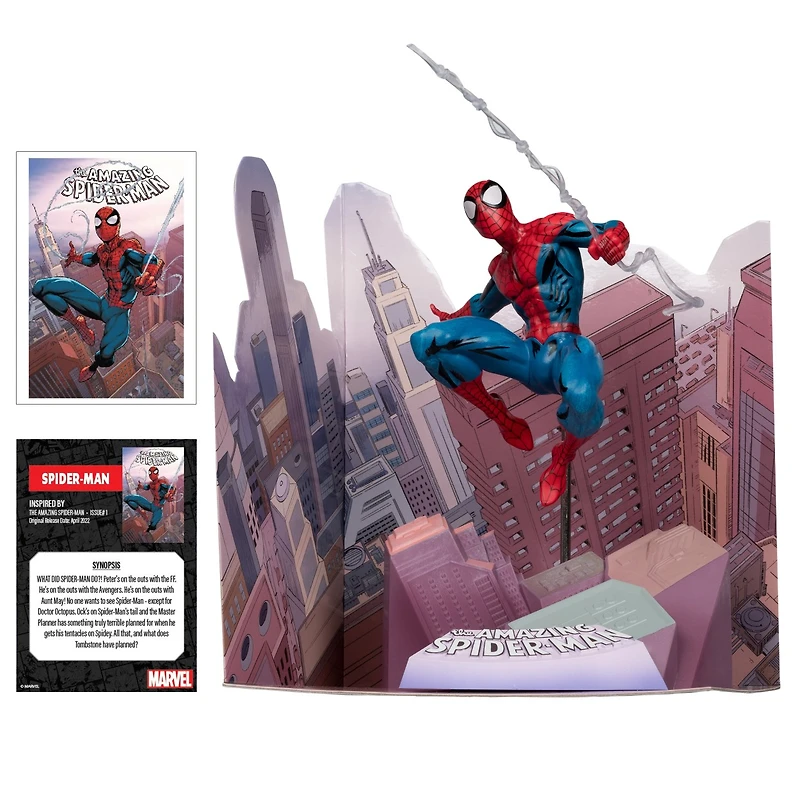 Marvel Spider-Man 1:10th Scale Collectible with Scene (The Amazing Spider-Man #1) 