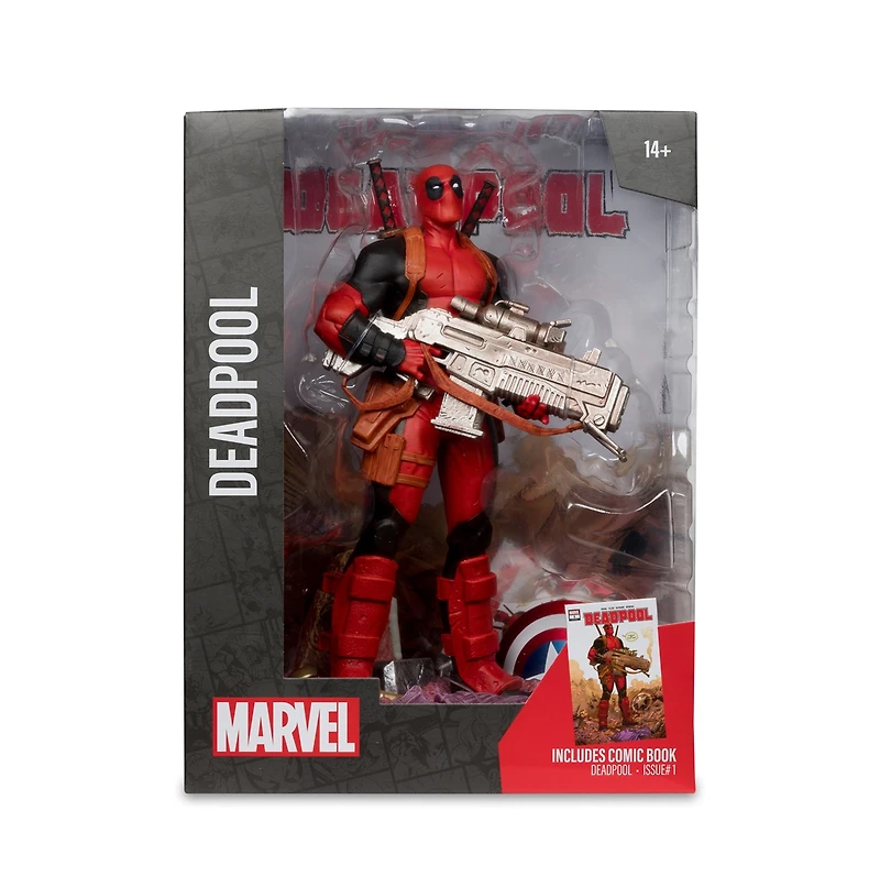 Marvel Deadpool 1:6th Scale Collectible with Scene & Comic (Deadpool #1) 