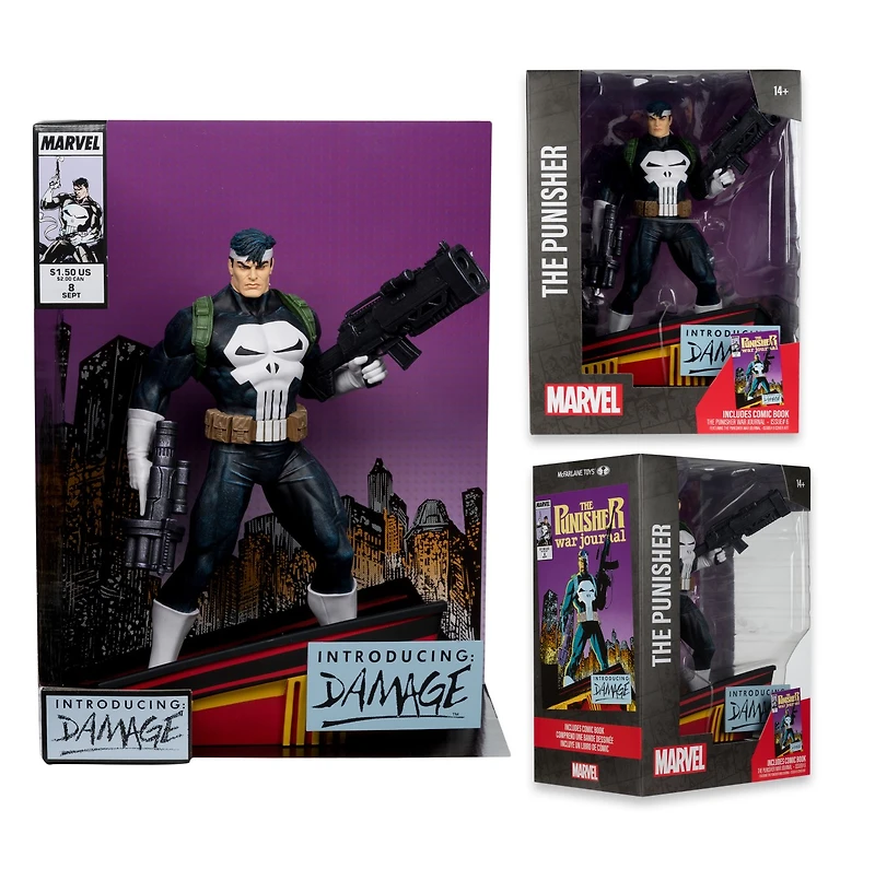 Marvel The Punisher 1:6th Scale Collectible with Scene & Comic (The Punisher War Journal #8) 
