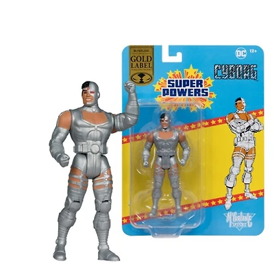 DC Super Powers Cyborg 4.5-Inch Action Figure Gold Label  