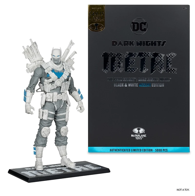 DC Multiverse The Grim Knight (Dark Nights Metal) Black & White Accent Edition Gold Label 7-Inch Action Figure