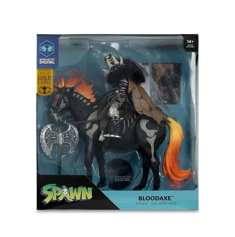 Bloodaxe with Horse (Spawn: The Dark Ages) Gold Label 7-Inch Action Figure 2 pack with McFarlane Toys Digital Collectible