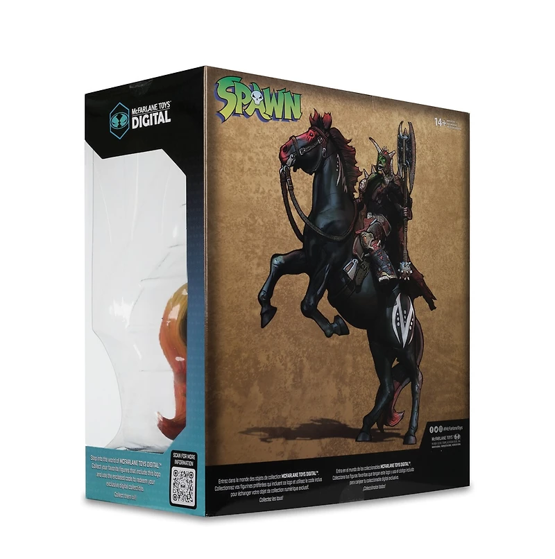 Bloodaxe with Horse (Spawn: The Dark Ages) Gold Label 7-Inch Action Figure 2 pack with McFarlane Toys Digital Collectible