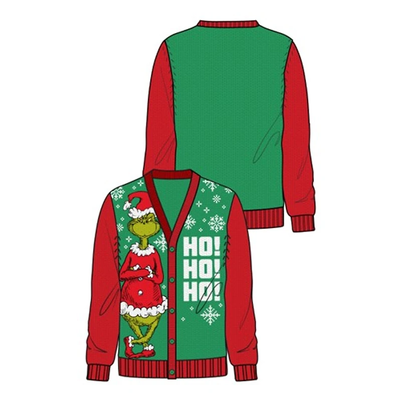 Grinch HO! HO! HO! Christmas Cardigan