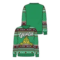 Peeping Grinch Christmas Sweater Green