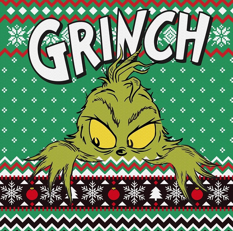Peeping Grinch Christmas Sweater Green