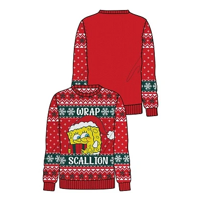 Spongebob Wrap Scallion Christmas Sweater