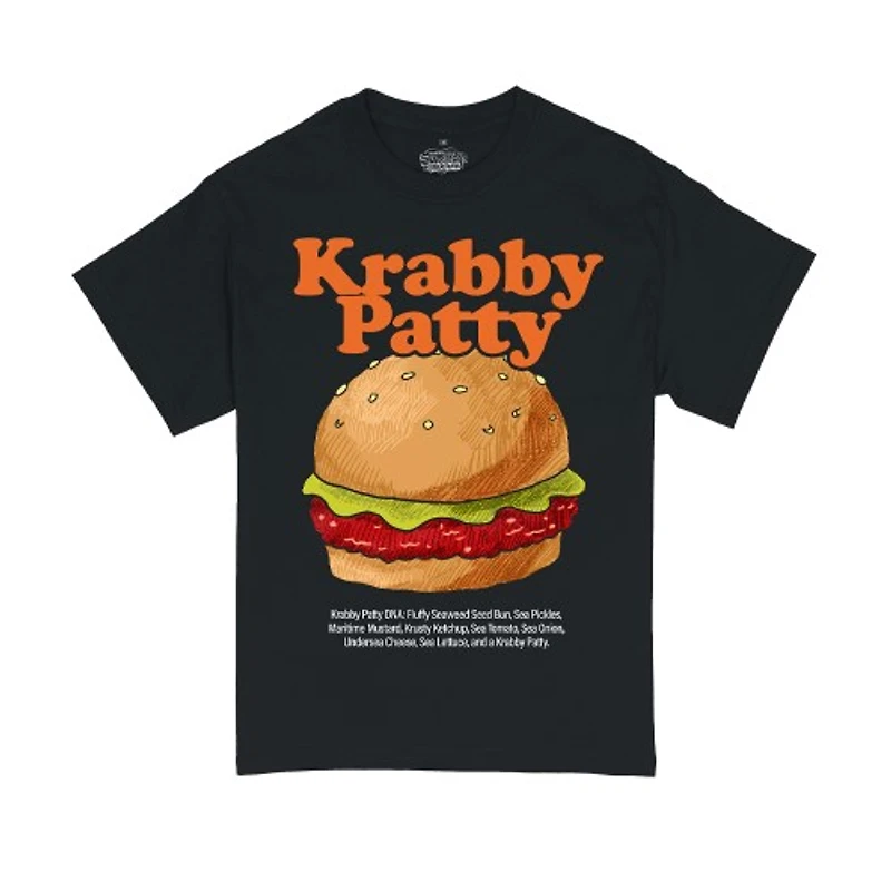 SpongeBob Krabby Patty Black T-Shirt