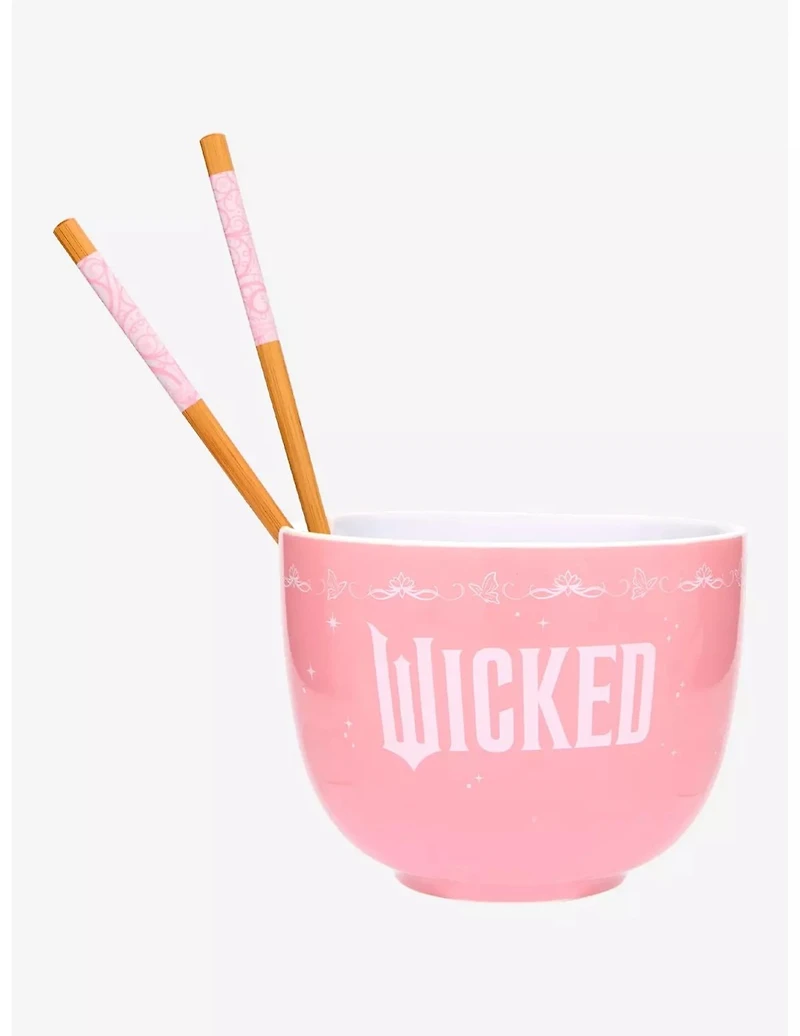 Wicked Ramen Bowl with Chopsticks - Pink 