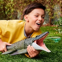 Jurassic World Rebirth Bite N Blast Mosasaurus Action Figure And Mini Dilophosaurus 