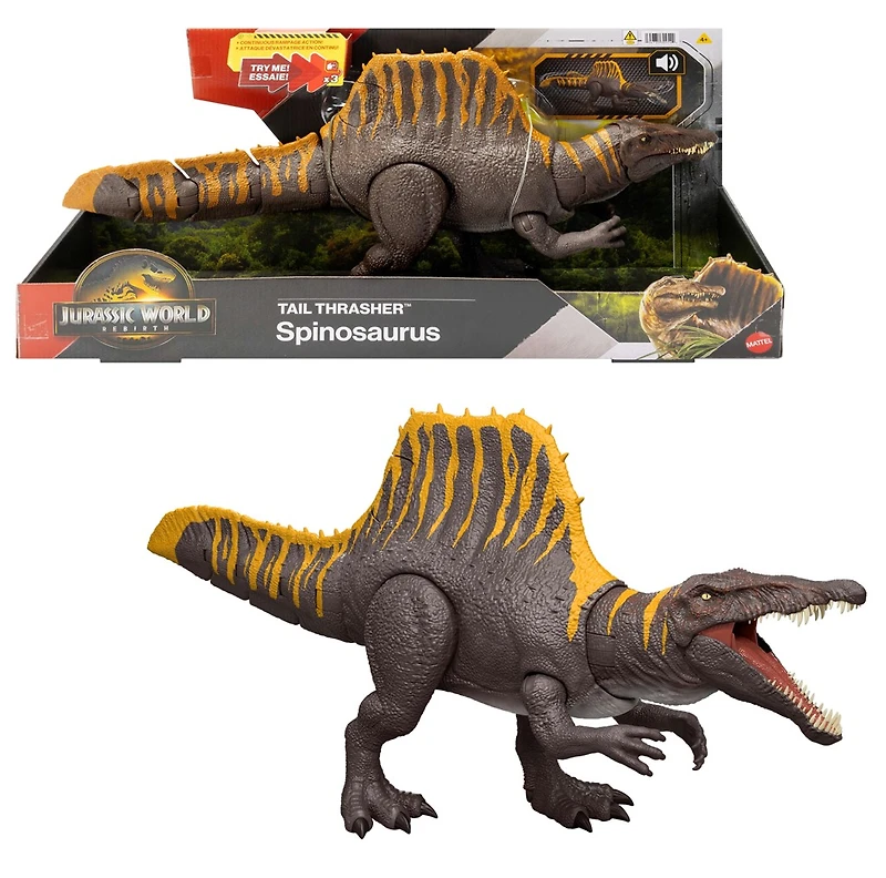 Jurassic World Rebirth Tail Thrasher Spinosaurus Action Figure 