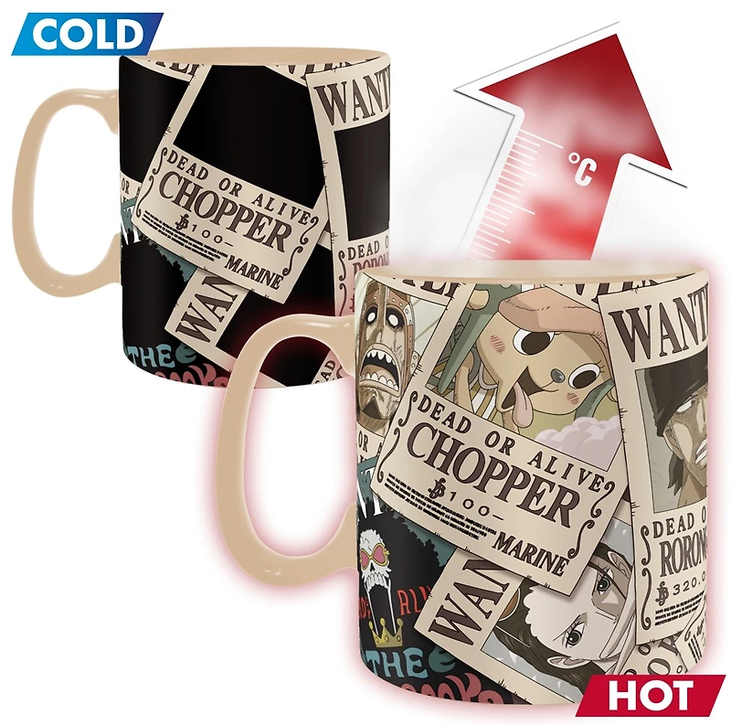 One Piece: Wanted Poster Heat Change Mug 