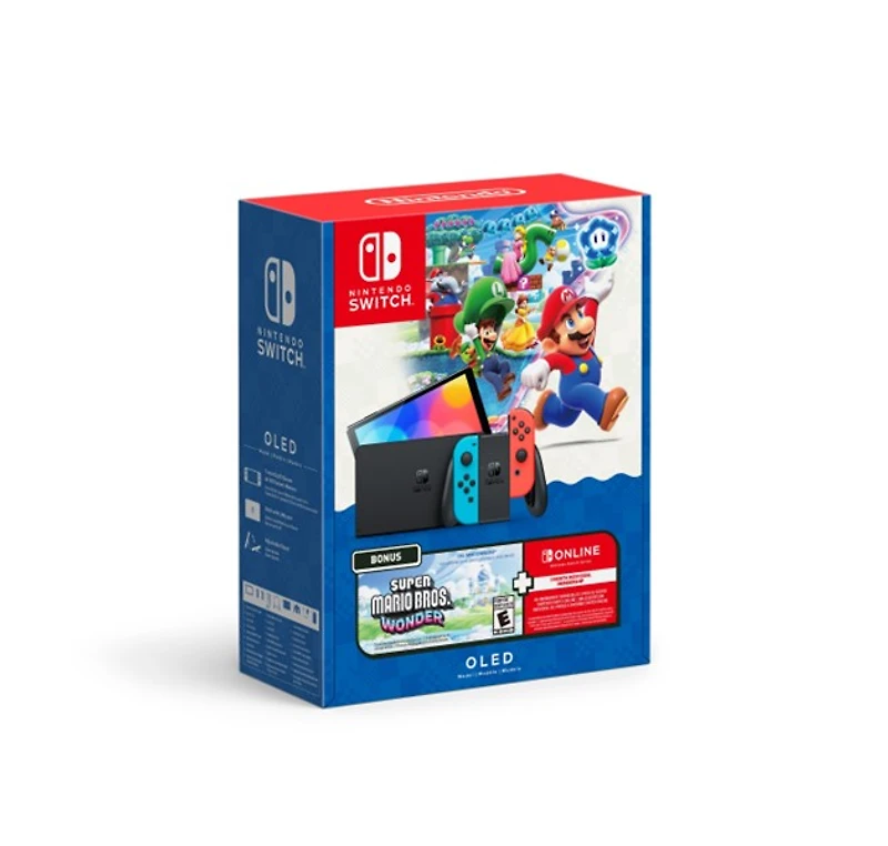 Nintendo Switch Oled Console Avec Super Mario Wonder 