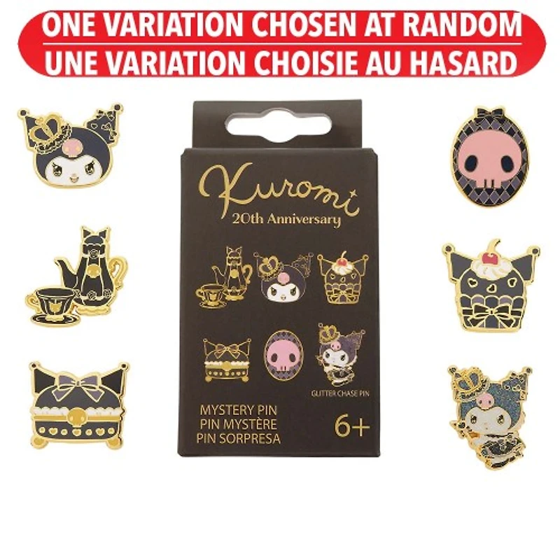 Kuromi 20th Anniversary Mystery Pin – One Variation Chosen at Random