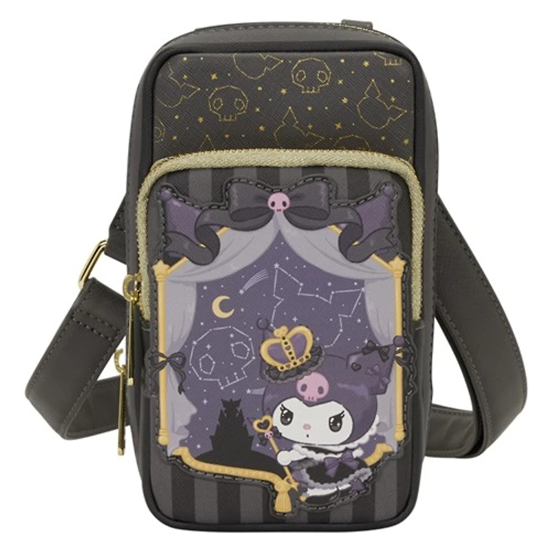 Sanrio Kuromi 20th Anniversary Cell Phone Crossbody Bag with Coin Bag 