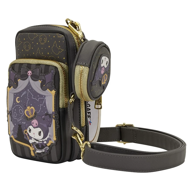 Sanrio Kuromi 20th Anniversary Cell Phone Crossbody Bag with Coin Bag 
