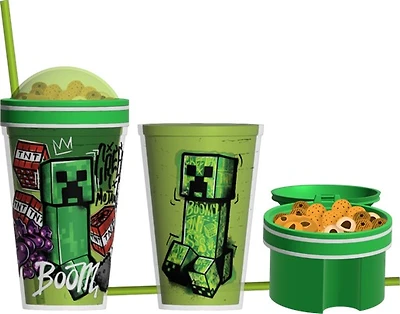 Minecraft Plastic Cup with Food Topper 