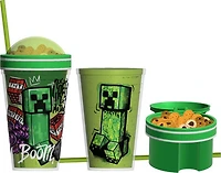 Minecraft Plastic Cup with Food Topper 