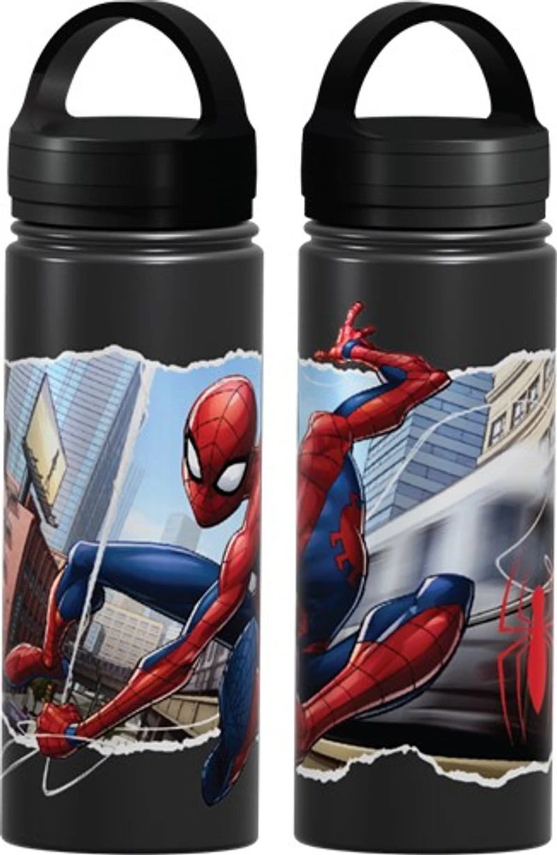 Spiderman Swinging Stainless Steel Water Bottle