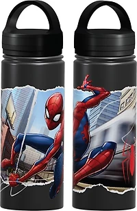 Spiderman Swinging Stainless Steel Water Bottle 