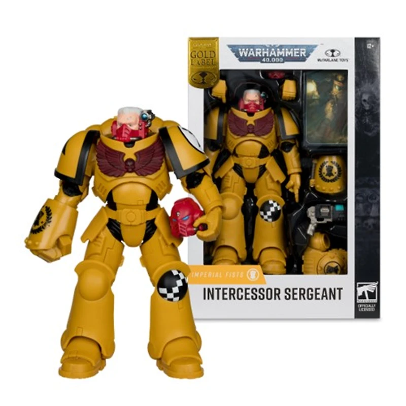 Warhammer 40,000 Intercessor Sergeant (Imperial Fist) Gold Label 7-Inch Figure 