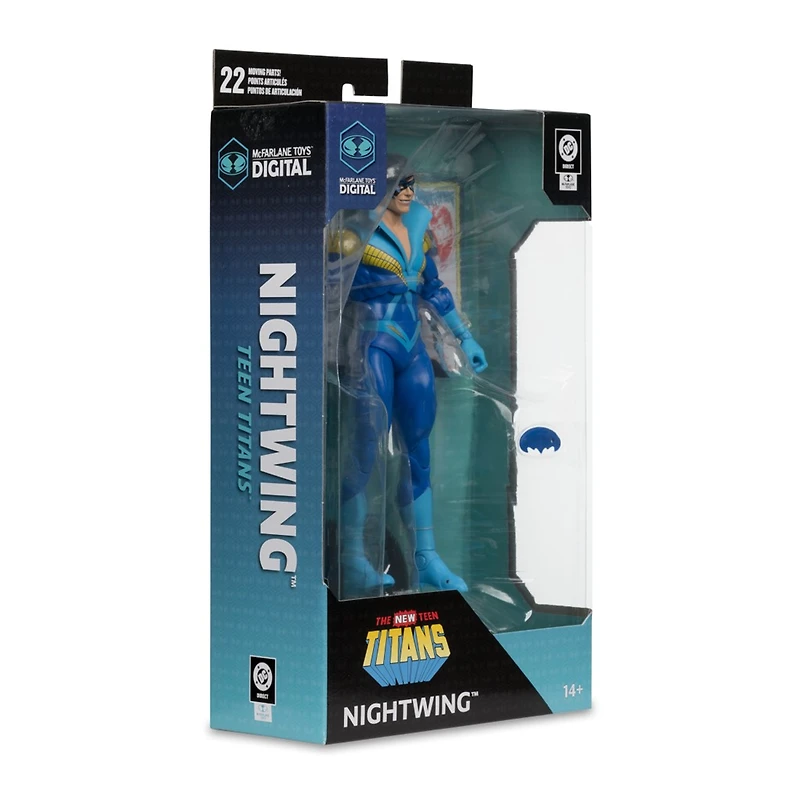 DC Direct Nightwing (Teen Titans) 7-Inch Action Figure with McFarlane Toys Digital Collectible 