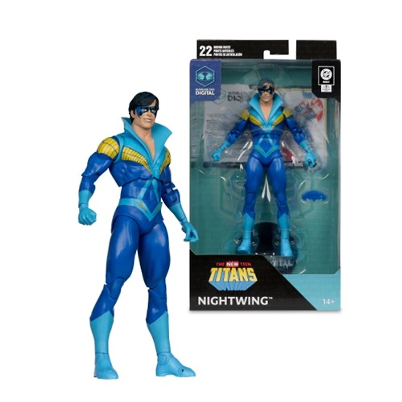 DC Direct Nightwing (Teen Titans) 7-Inch Action Figure with McFarlane Toys Digital Collectible 