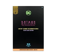 DC Direct Batman: The Animated Series Lock-Up Black Light Edition Gold Label 6-Inch Deluxe Action Figure