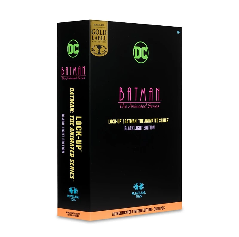 DC Direct Batman: The Animated Series Lock-Up Black Light Edition Gold Label 6-Inch Deluxe Action Figure