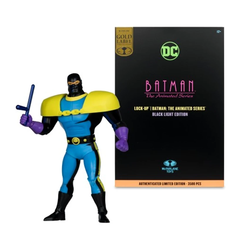 DC Direct Batman: The Animated Series Lock-Up Black Light Edition Gold Label 6-Inch Deluxe Action Figure