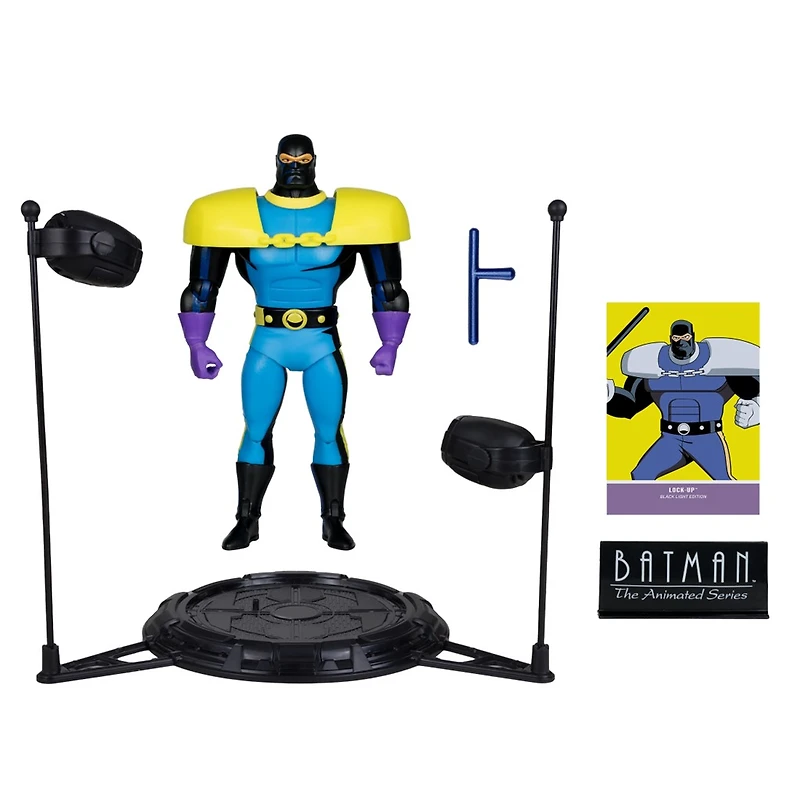 DC Direct Batman: The Animated Series Lock-Up Black Light Edition Gold Label 6-Inch Deluxe Action Figure