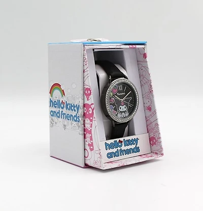 Montre analogique noire Sanrio Kuromi