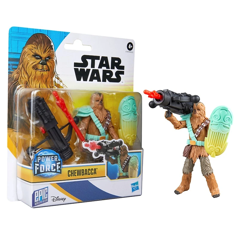 Star Wars Epic World of Action Chewbacca 4" Action Figure & Gear 