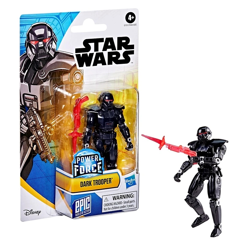 Star Wars Epic World of Action Dark Trooper, 4" Action Figure 