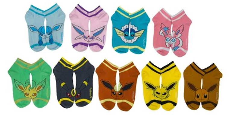Pokémon Eevee Evolutions Socks - 9 Pack