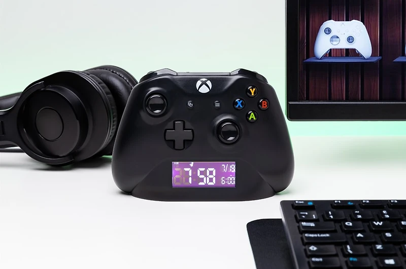 Xbox Black Controller Digital Alarm Clock 