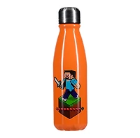 Minecraft Steve Aluminium Water Bottle 600ml 