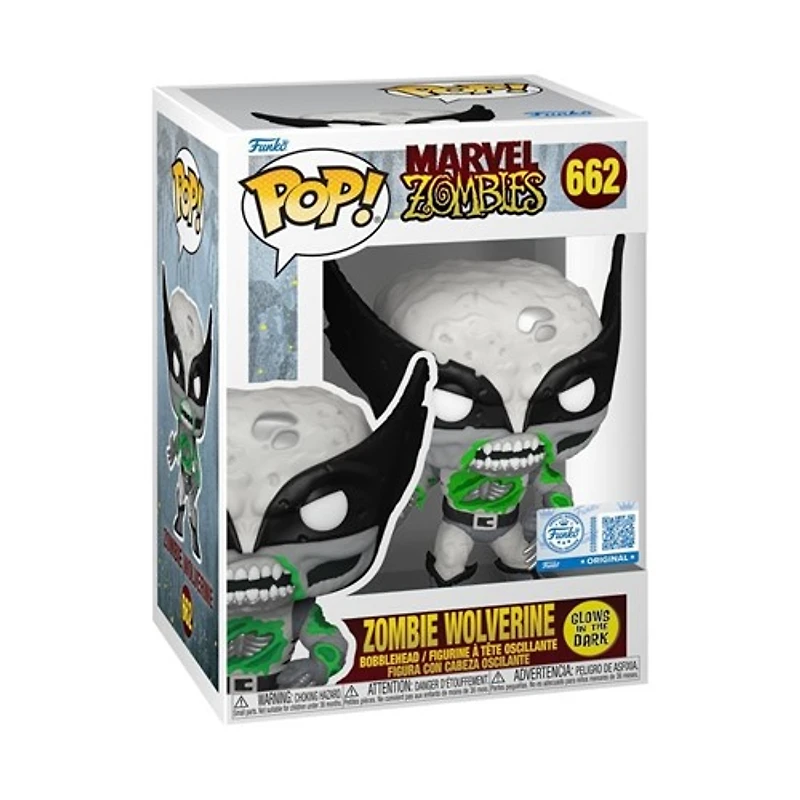POP! Zombie Wolverine (Black & White) (Glow)