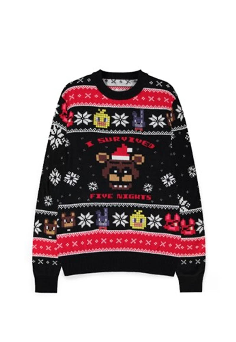 Five Nights At Freddys Black Christmas Sweater