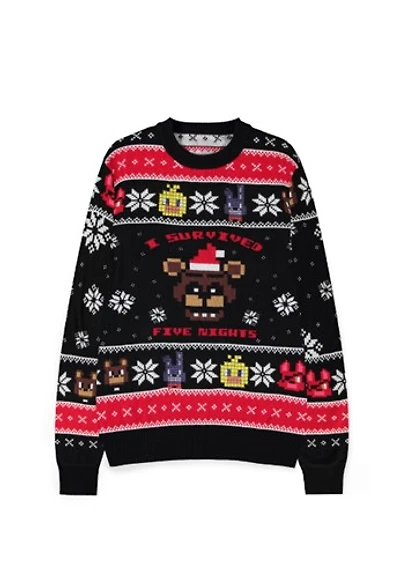 Five Nights At Freddys Black Christmas Sweater