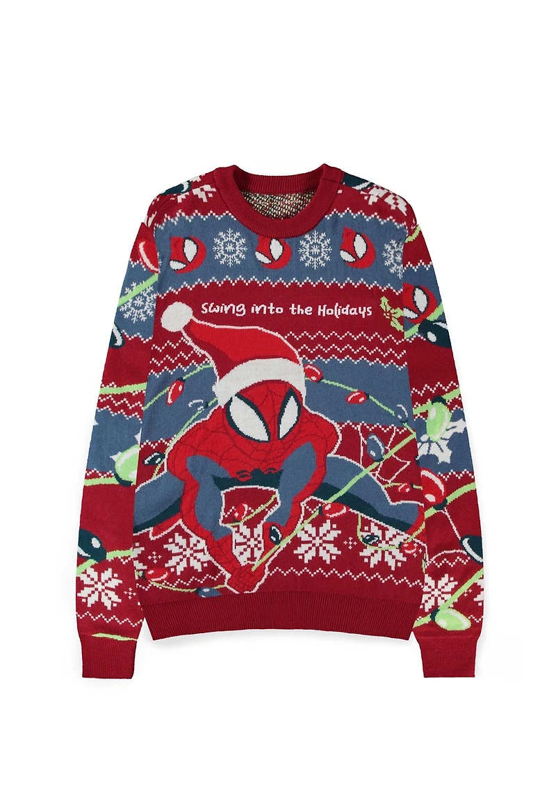 Spiderman Red and Blue Christmas Sweater