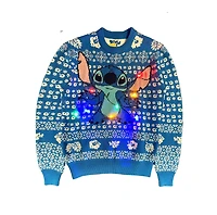 Pull de Noël lumineux Lilo et Stitch