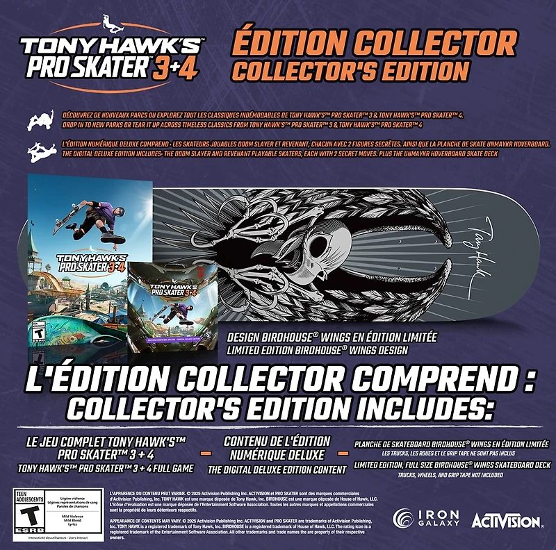 Tony Hawk's Pro Skater 3 + 4 – Collector's Edition – Nintendo Switch