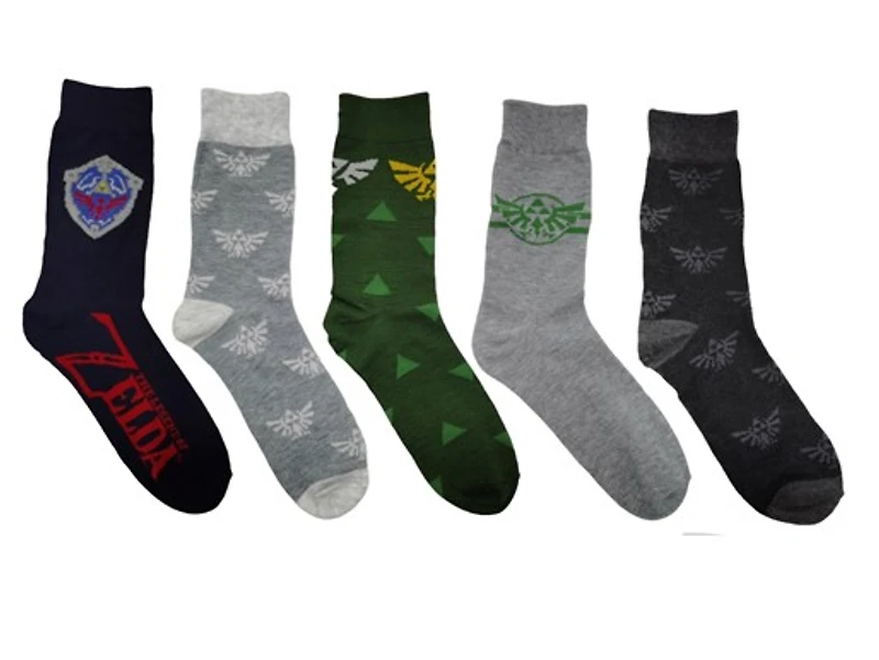The Legend of Zelda: Crest AOP Socks - 5 Pack