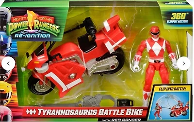 Power Rangers Re-Ignition Tyrannosaurus Rex Battle Bike with Red Ranger 