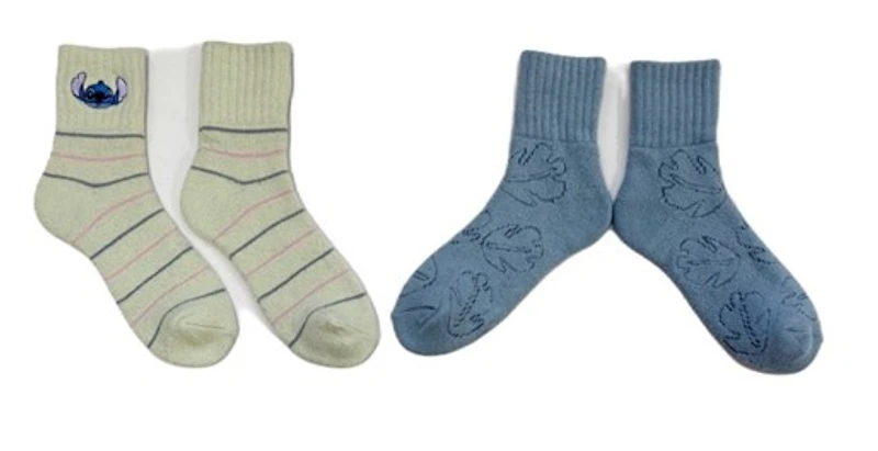 Lilo & Stitch: Cushion Knit Cuff Socks - 2 Pack