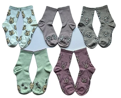 Winnie l'Ourson : Chaussettes à festons - Lot de 5