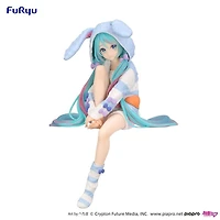 Hatsune Miku - Noodle Stopper Figure -Rabbit Ear Hood Pajama Blue Color 